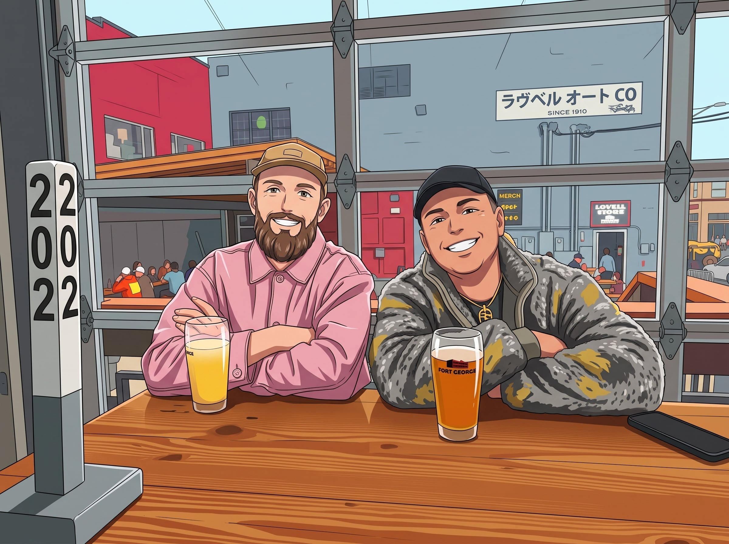 Anime style art print made from a photo
